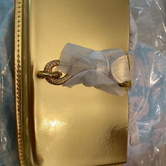 Rebecca Minkoff NWT Phone Metallic Faux-Leather Chain Crossbody Bag - Picture 4 of 4